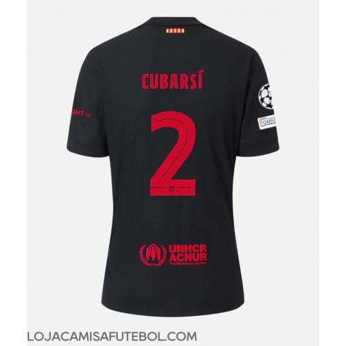 Camisa de Futebol Barcelona Pau Cubarsi #2 Equipamento Secundário 2024-25 Manga Curta